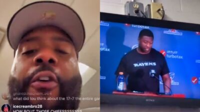 donovan smith on IG live. roquan smith during presser