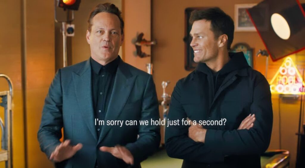 tom brady and vince vaughn in commercial