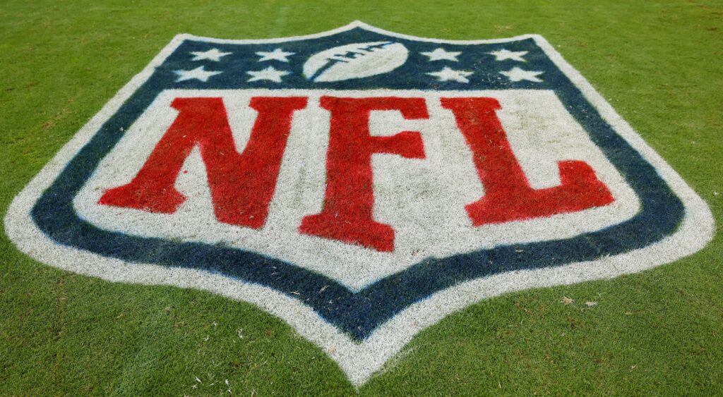 NFL logo on field