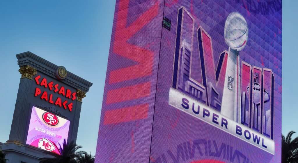 Super Bowl logo in Las Vegas.