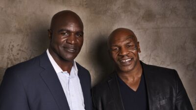 Mike Tyson with Evander Holyfield