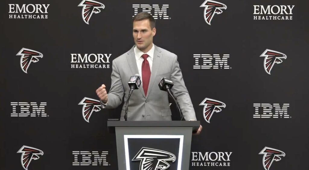 Kirk Cousins at Falcons press conference.