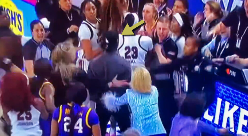 Flau'jae Johnson's brother on court during fight
