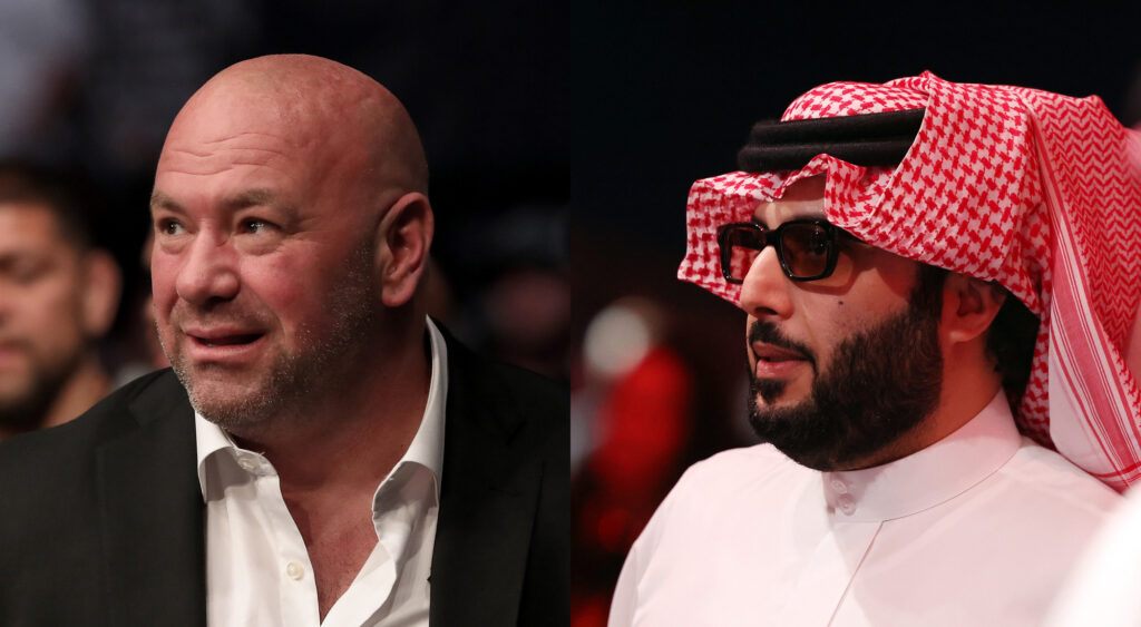UFC President Dana White discusses the "unlimited amount of money" that Saudi Businessman Turki Alalsikh possesses. 

