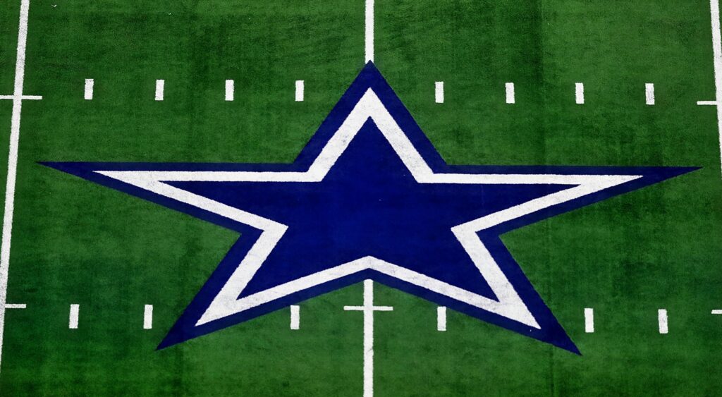 Cowboys logo on field