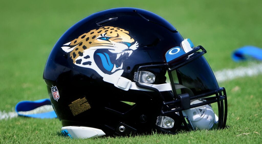 Jacksonville Jaguars helmet shown.