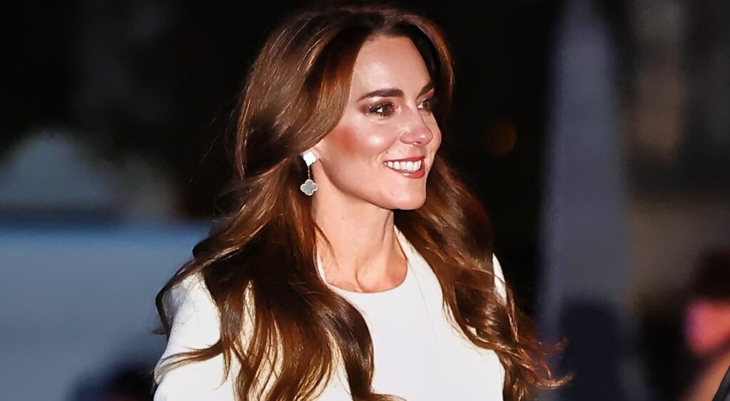 Kate Middleton smiling and posing.