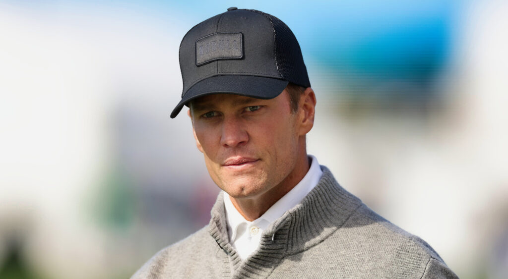 Tom Brady wearing a cap