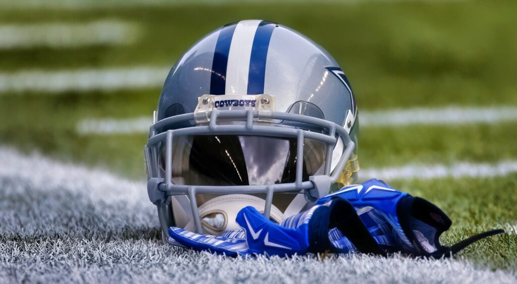 Dallas Cowboys player helmet.