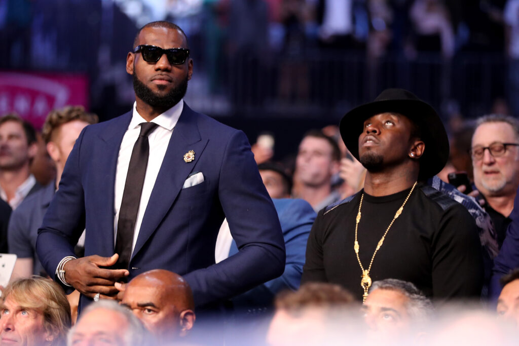 LeBron James standing next to Diddy