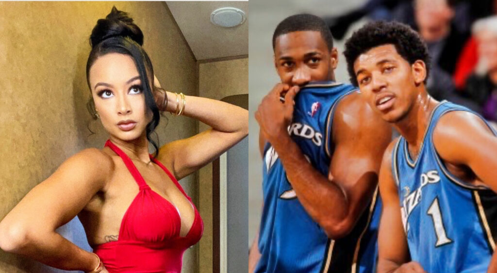 Draya Michele and Swaggy P with Gilbert Arenas.