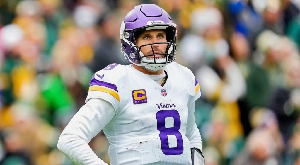 Kirk Cousins wearing the number 8 jersey. 