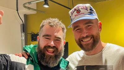 Jason and Travis Kelce smiling