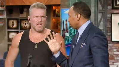 Pat McAfee and Stephen A. Smith arguing