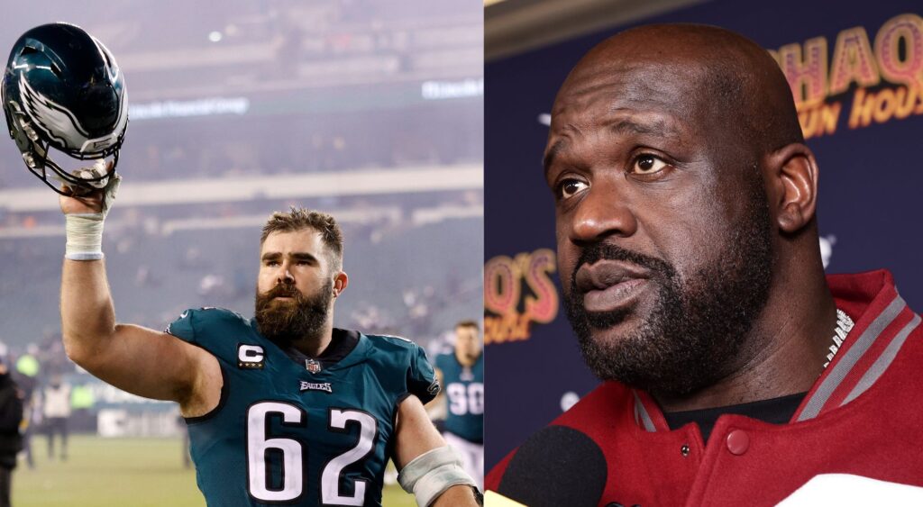 Jason Kelce and Shaquille O'Neal