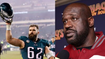 Jason Kelce and Shaquille O'Neal