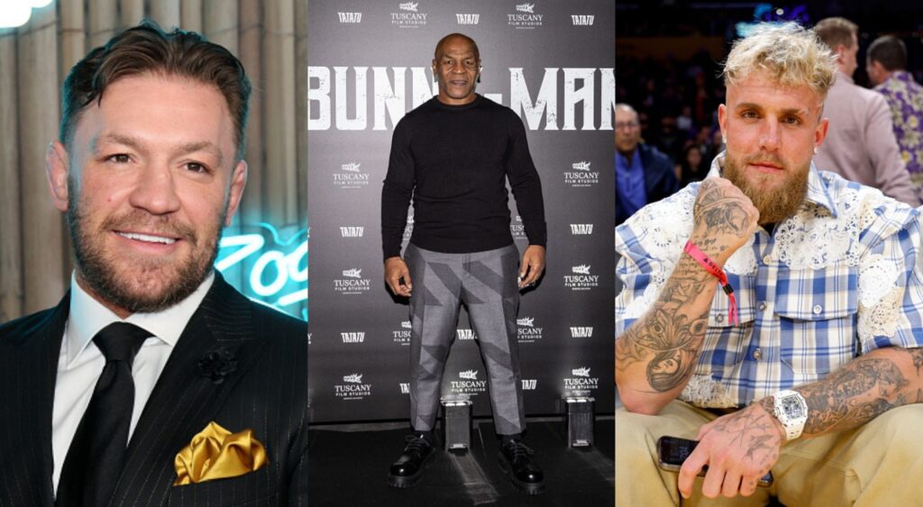Conor McGregor, Mike Tyson, and Jake Paul