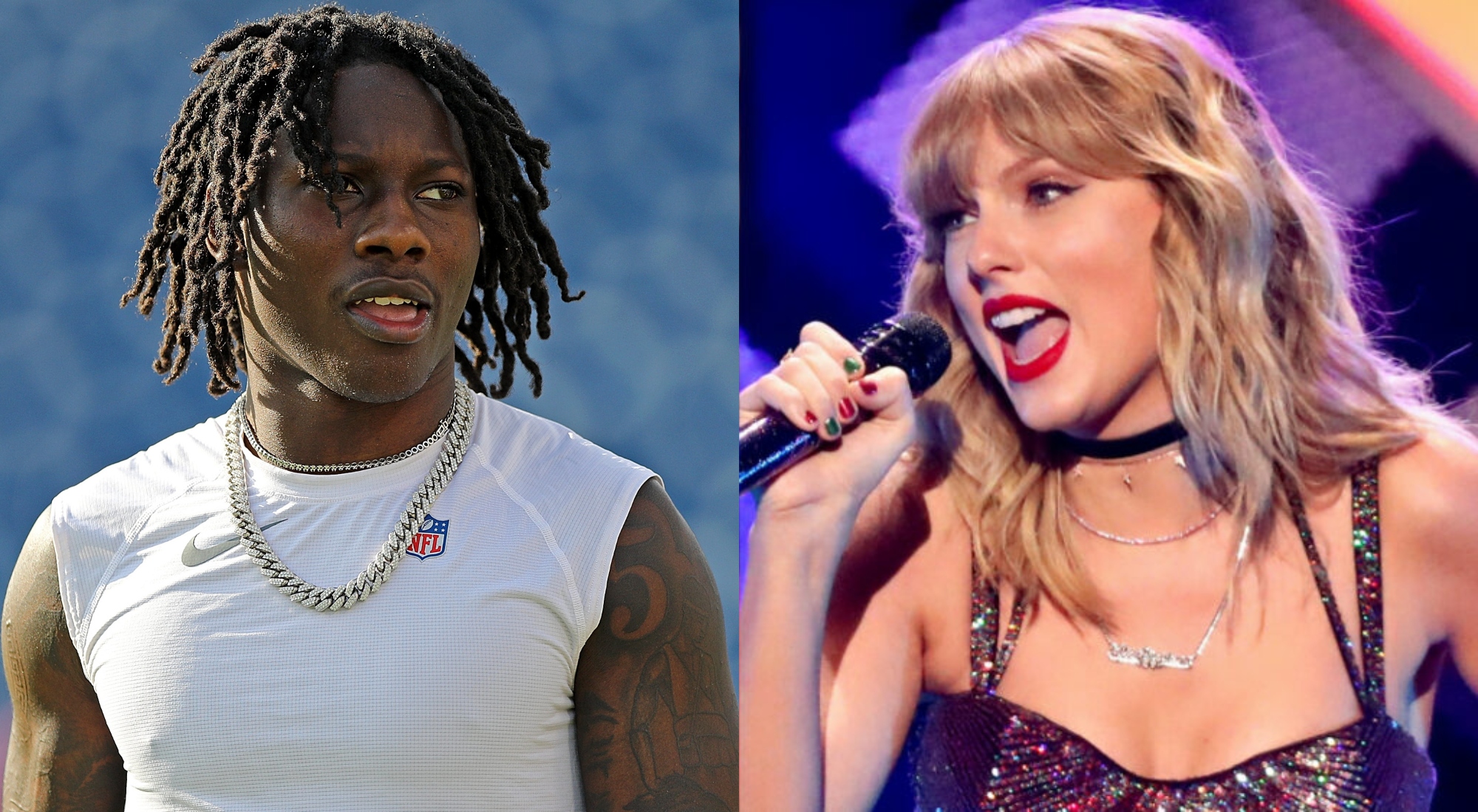 Marquise Brown and Taylor Swift