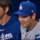 shohei ohtani and his friend in Dodgers dugout