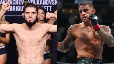 Islam Makhachev vs Dustin Poirier for the UFC lightweight title (Image Credit Getty Image)
