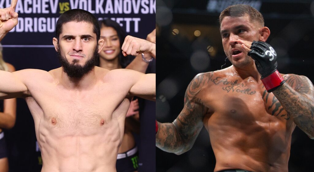 Islam Makhachev vs Dustin Poirier for the UFC lightweight title (Image Credit Getty Image)
