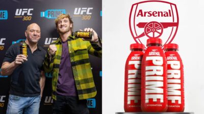 UFC 300 Special Edition, Arsenal FC gets special treatment from Logan Paul's PRIME (Image Credit PRIME Instagram)