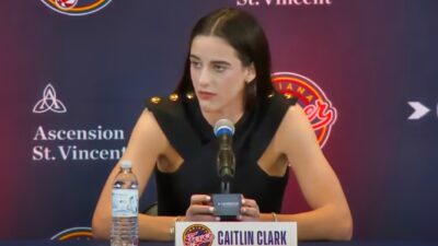 Caitlin Clark during press conference
