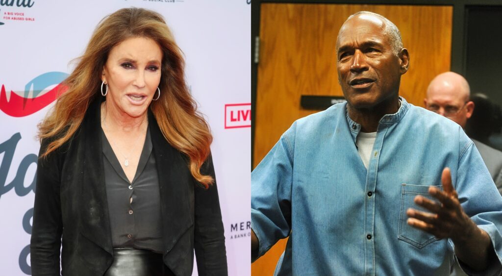 Caitlin Jenner on the red carpet and OJ Simpson in court.
