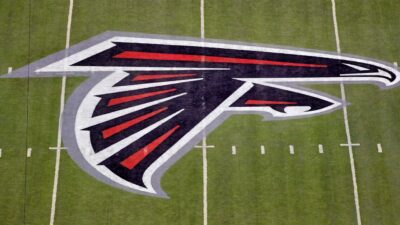 Atlanta Falcons logo on field