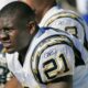 LaDainian Tomlinson on bench in Chargers uniform