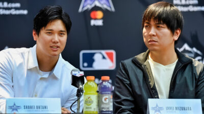 Shonei Ohtani and Ippei Mizuhara at press conference
