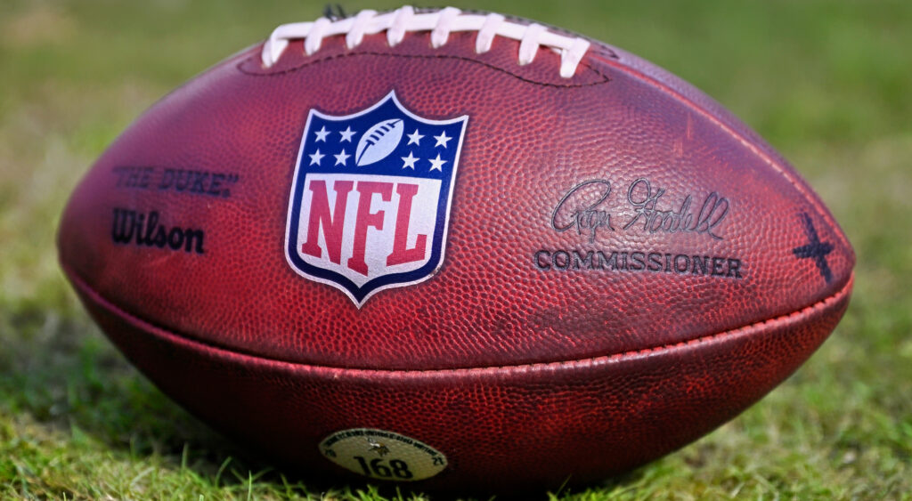 NFL football on grasss