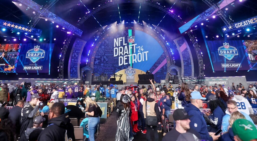 A view of NFL fans at the 2024 NFL Draft.
