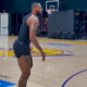 LeBron James in Lakers practice