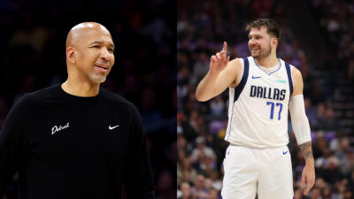 Monty Williams and Luka Doncic