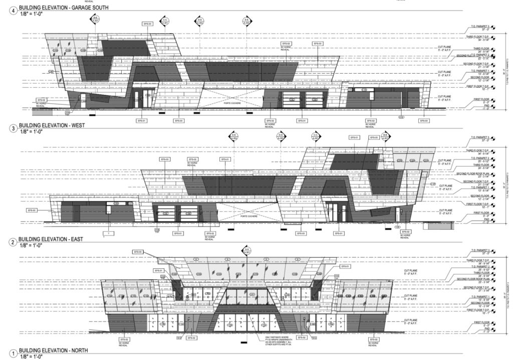 Architectural plan of Mark Davis' mansion