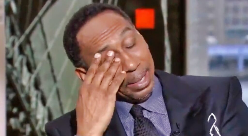 Stephen A. Smith crying on show
