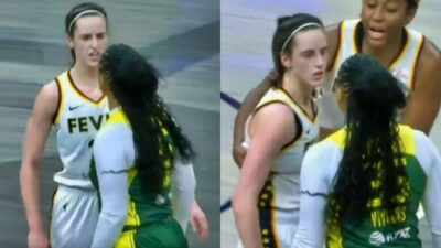 Caitlin Clark in altercation with another player