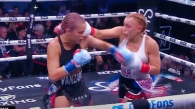 Elle Brooke and Paige Vanzant in boxing match