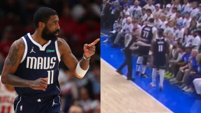 Kyrie Irving involved in courtside clash