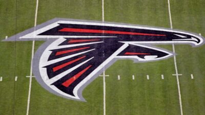 Atlanta Falcons logo on field