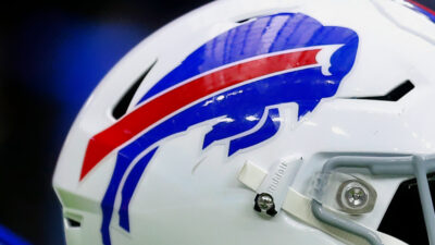 Buffalo Bills logo on helmet