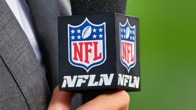 NFL Network microphone being held