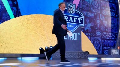 Roger Goodell on NFL Draft stage