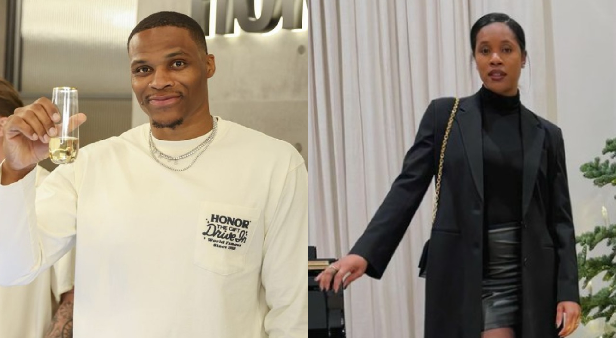Style Goals! Russell and Nina Westbrook Make Fashion Statement at HTG ...