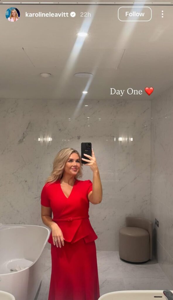 Karoline Leavitt Looked Completely Out Of Place In Her Red-Hot Dress During  Donald Trump's UK Visit [PHOTOS]