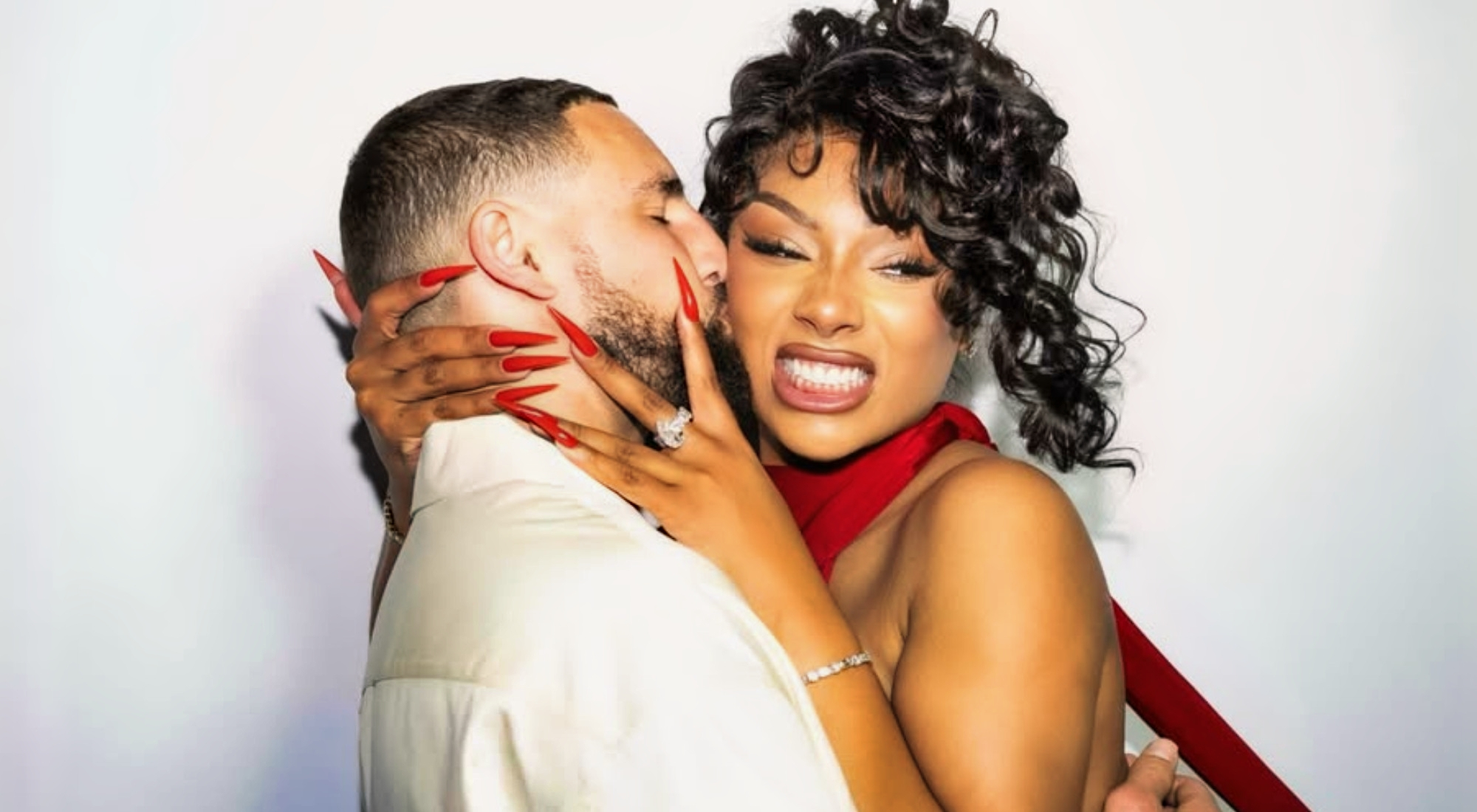 Megan Thee Stallion and Klay Thompson on a yacht