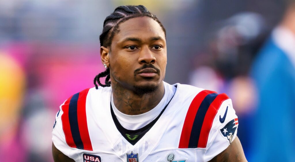 New England Patriots wide receiver Stefon Diggs in uniform