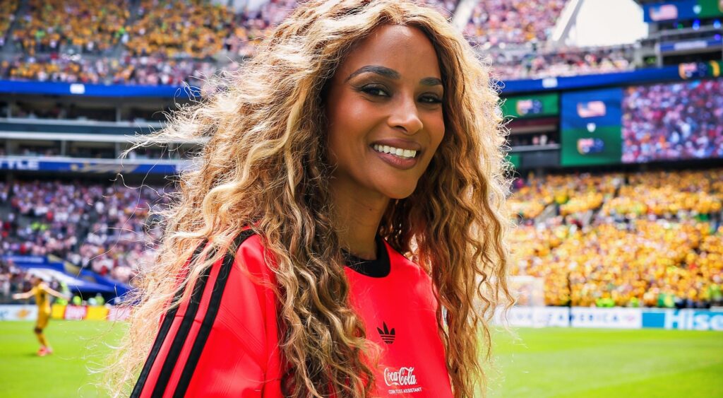 Ciara at World Cup game