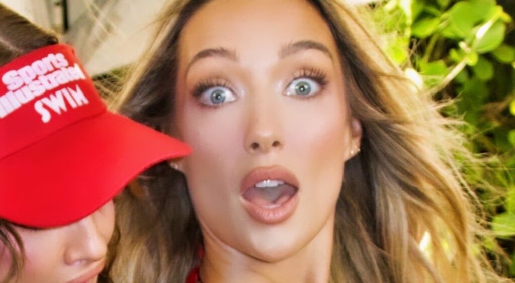 Haley Kalil with a shocked look on her face.